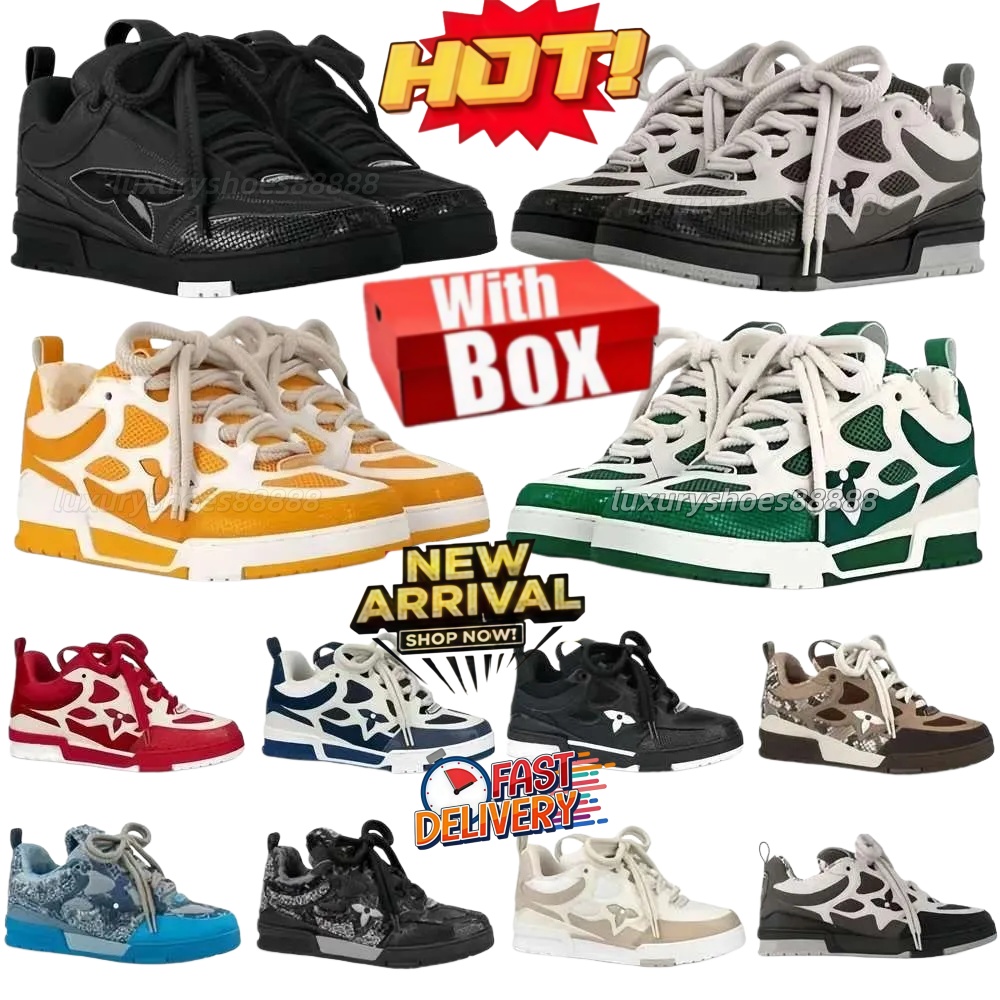 Lvs Skate Trainer shoes Sneakers Embossing shoes Denim Unisex high-quality designer flower shoes comfortable sports women casual louisvouiton skate shoes