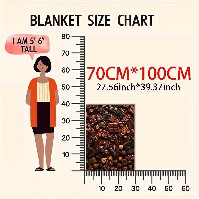 Cozy Chocolate Treats Print Flannel Throw Blanket - Soft Warm Versatile for Naps Office Bed Camping All-Season Gift Idea H251216 - view 4