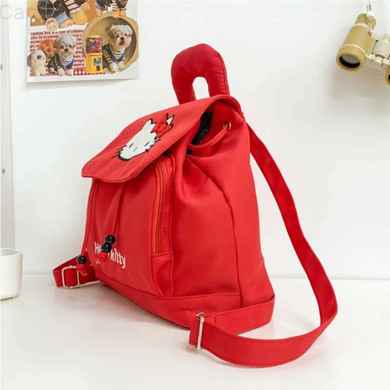 Sanrio Cute Kitty Cat Japanese Cartoon Style Outdoor Casual Womens Backpack Student Bookbag Creative Campus Sensation Dual-Strap Bag H2512161