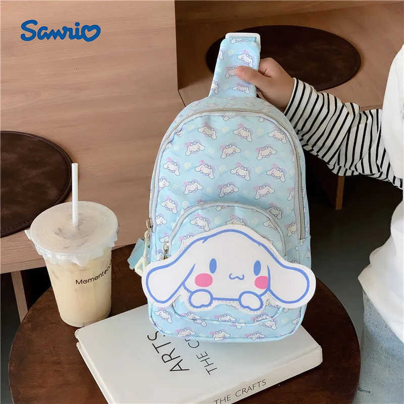 Sanrio Kawaii Cinnamoroll Chest Bag Anime Shoulder Bags Portable Satchel Childrens Handbags Backpacks Christmas Gifts For Boys Girls H251216