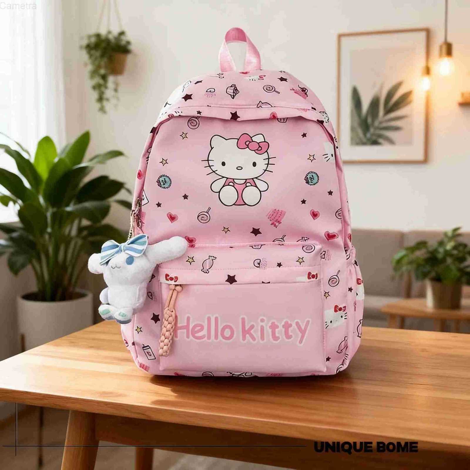 Sanrio 2025 New Kuromi Melody Backpack Korean Edition Casual Cute Cartoon Large Capacity Wear resistant Backpack H251216