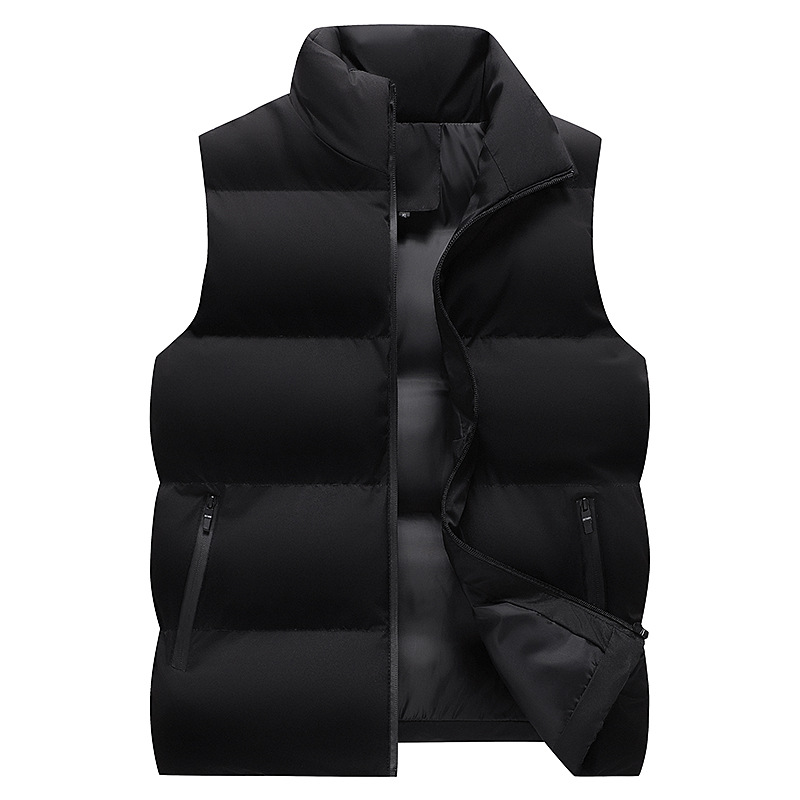 Korean Style Autumn & Winter Cotton Vest for Men - Slim-Fit, Thickened, Padded, Athletic & Casual Gilet, Padded Outerwear Vest