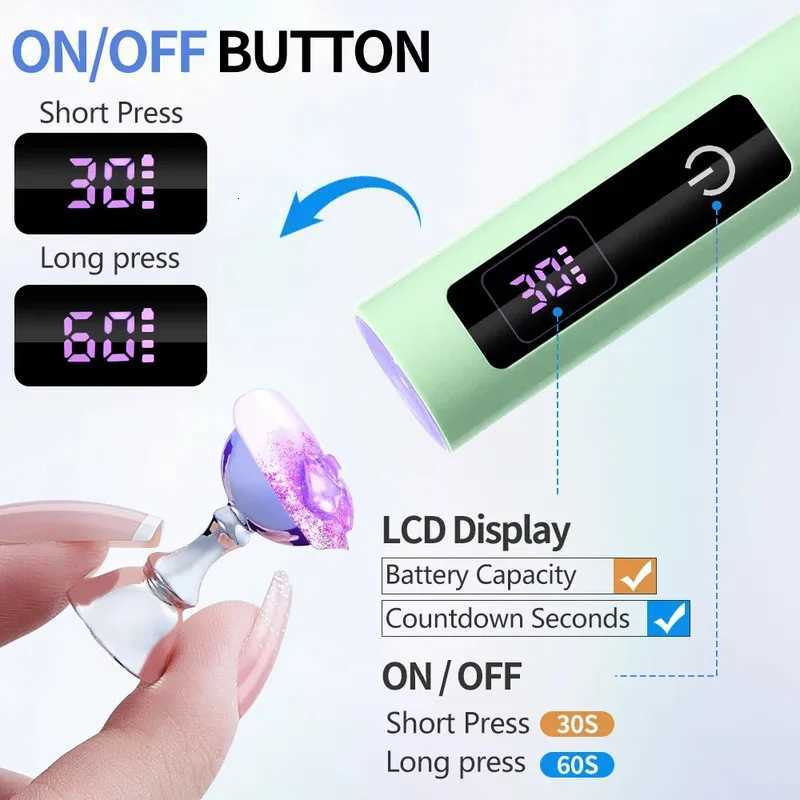 LULAA Nails Lamp Quick Drying Nails Light Nails Dryer Handheld Touchscreen Nails Lamp Nails for Salons Home and Travel UseT251216
