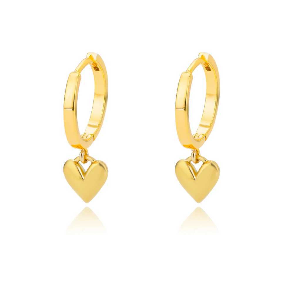 StainlESS Steel Heart Earrings For Women Girls Gold Plated Hoop Earrings korean Fashion Jewelry Wedding Gifts bijoux femme G251216