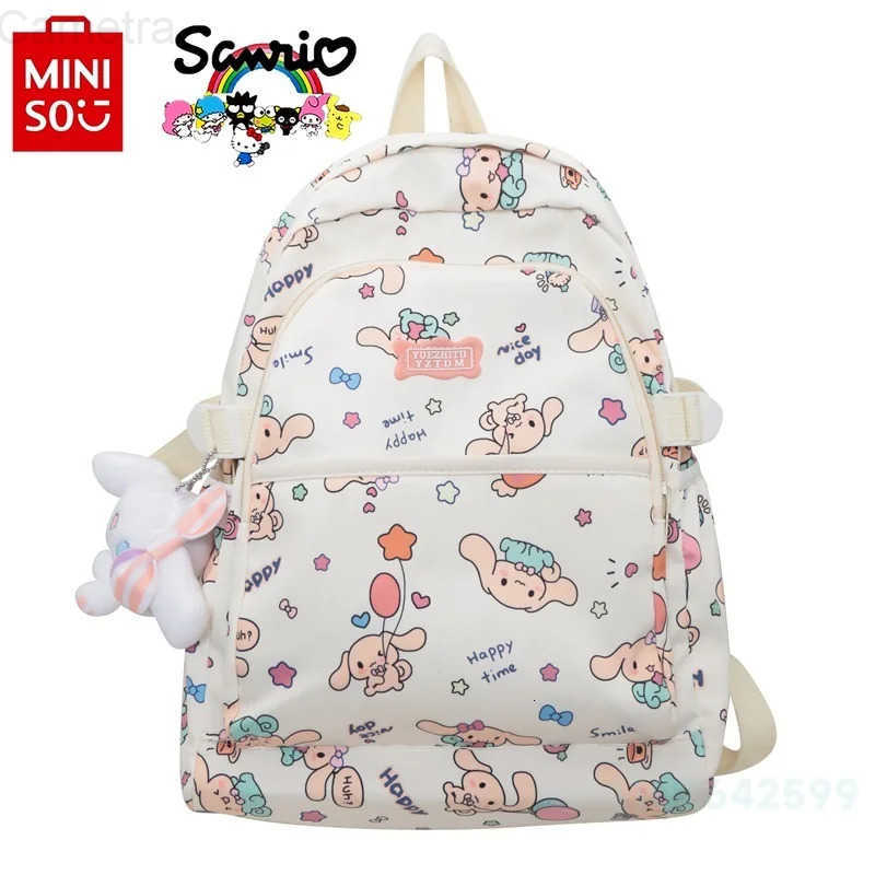 Sanrio Cinnamoroll 2024 New Womens Backpack Fashionable High Quality Girl Backpack Cartoon Large Capacity Student Backpack H251216