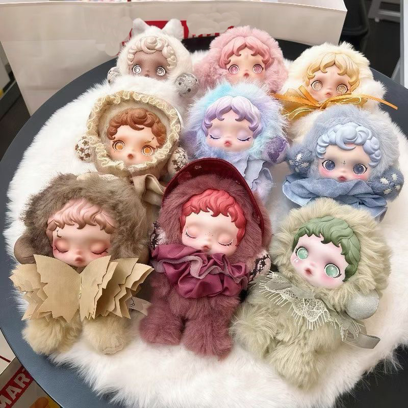 SKULLPANDA You Found Me blind box Winter Symphony Series l impressionnisme keychain Plush Doll Pendant Gift Labubus doll children gifts