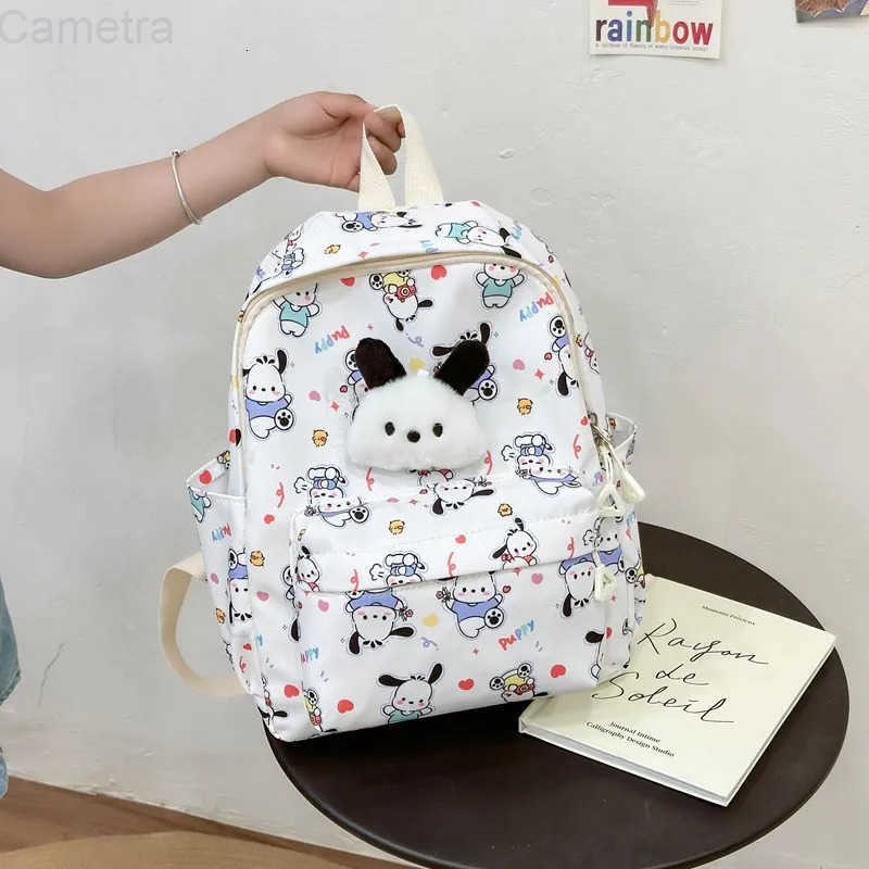 Sanrio School Season Beginners Backpack for Kids Anime Kuromi Cinnamoroll Large Capacity Suitable for Boys and Girls Halloween Gift H251216