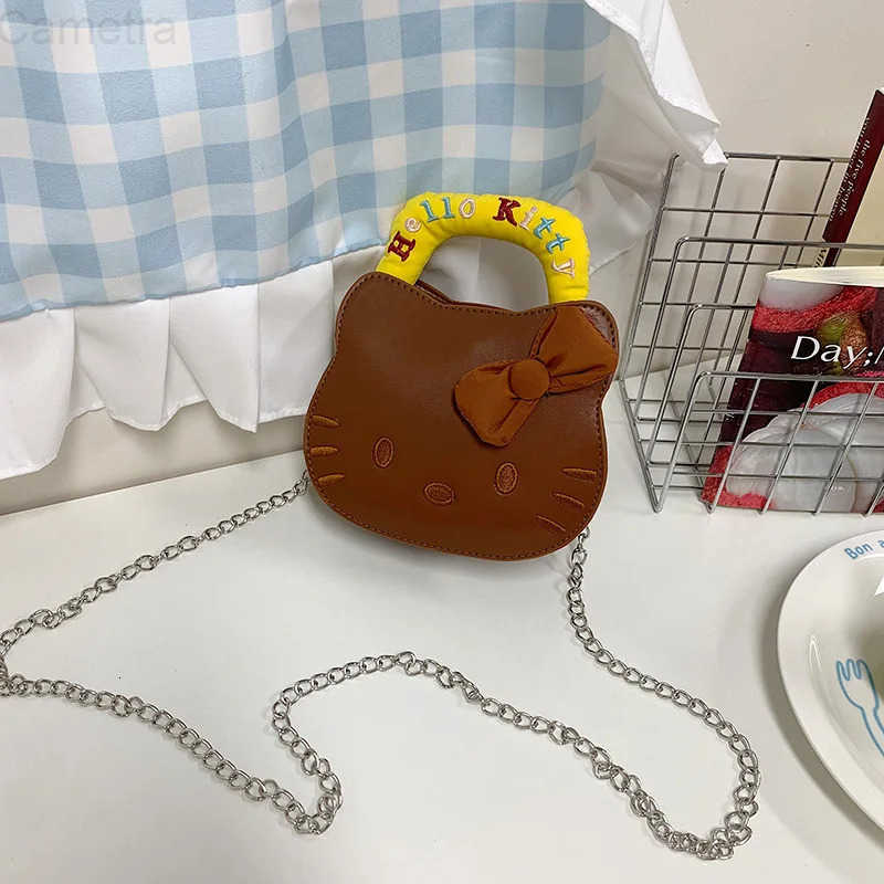 Sanrio Hello Kitty Shoulder Bag Kawaii Anime Large Capacity Versatile Kt Women Crossbody Handbag Storage Bag Cute Girl Gift Wholesale H251216