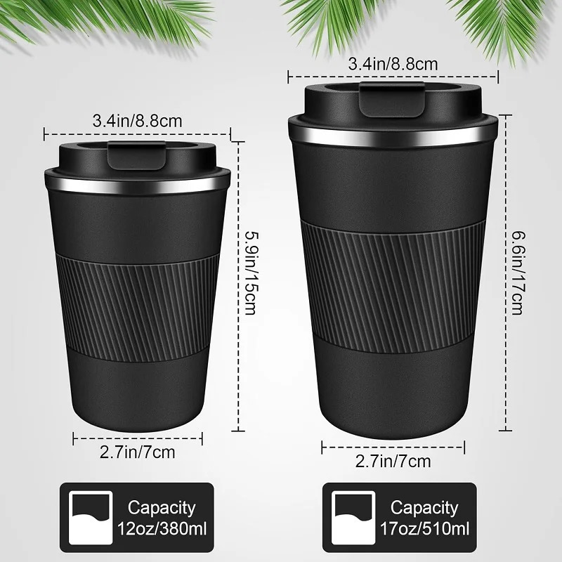 Stainless Steel Coffee Cup Thermal Mug Travel Leak Proof Reusable Cold Drinks Insulated 251107 W260226