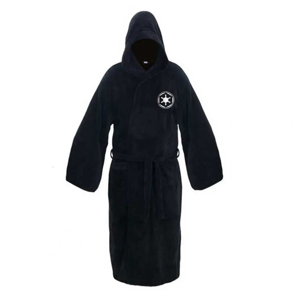 Popular Coldproof Pockets Nightgown Bathrobe Super Soft Male Bathrobe Star Pattern Pockets Robe Bathrobe for Home C251216