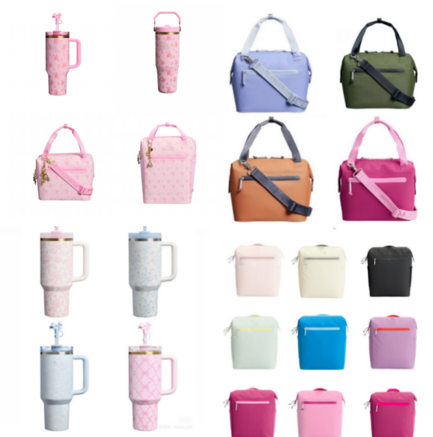 US STOCK H2.0 Water Bottle 40oz Tumblers In Winter Ice Cup LoveShackFloral Holiday All Day Julienne Mini Soft Cooler Bag Lunch Bag Boxes Backpack