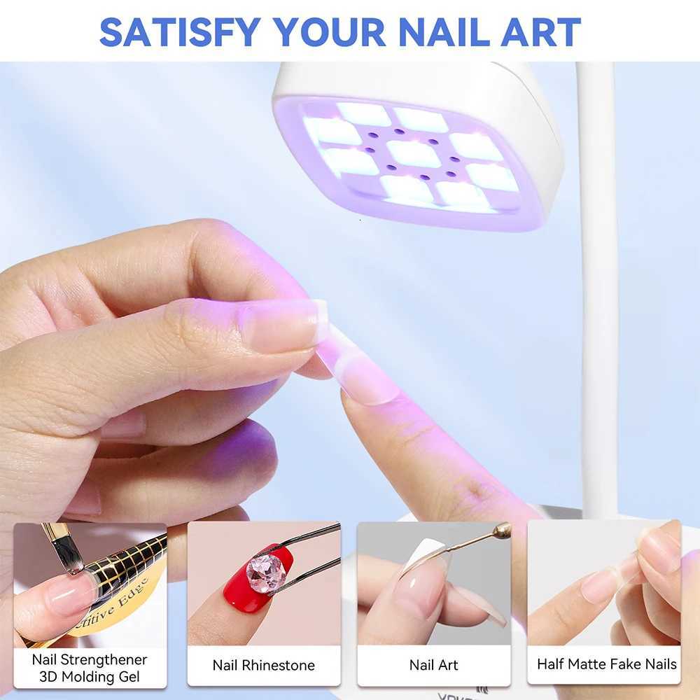 YOKEFELLOW Gel x Nail Lamp UV Led Nail Lamp for Curing Gel Nail Polish and Nail Tips Rechargeable Cordless Auto Sensor GoosenecT251216