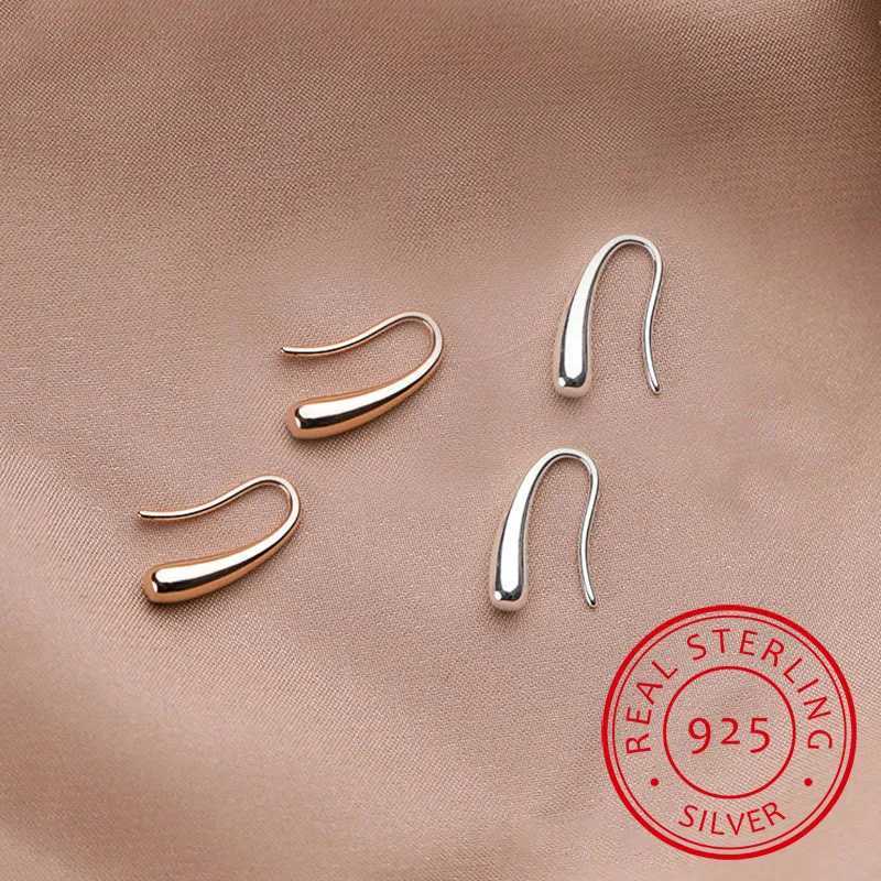 Personality Water Drop Silver Rose Gold Earrings 925 Sterling Silver Small Cute Earring For Women Girl Gifts S-E1160 G251216