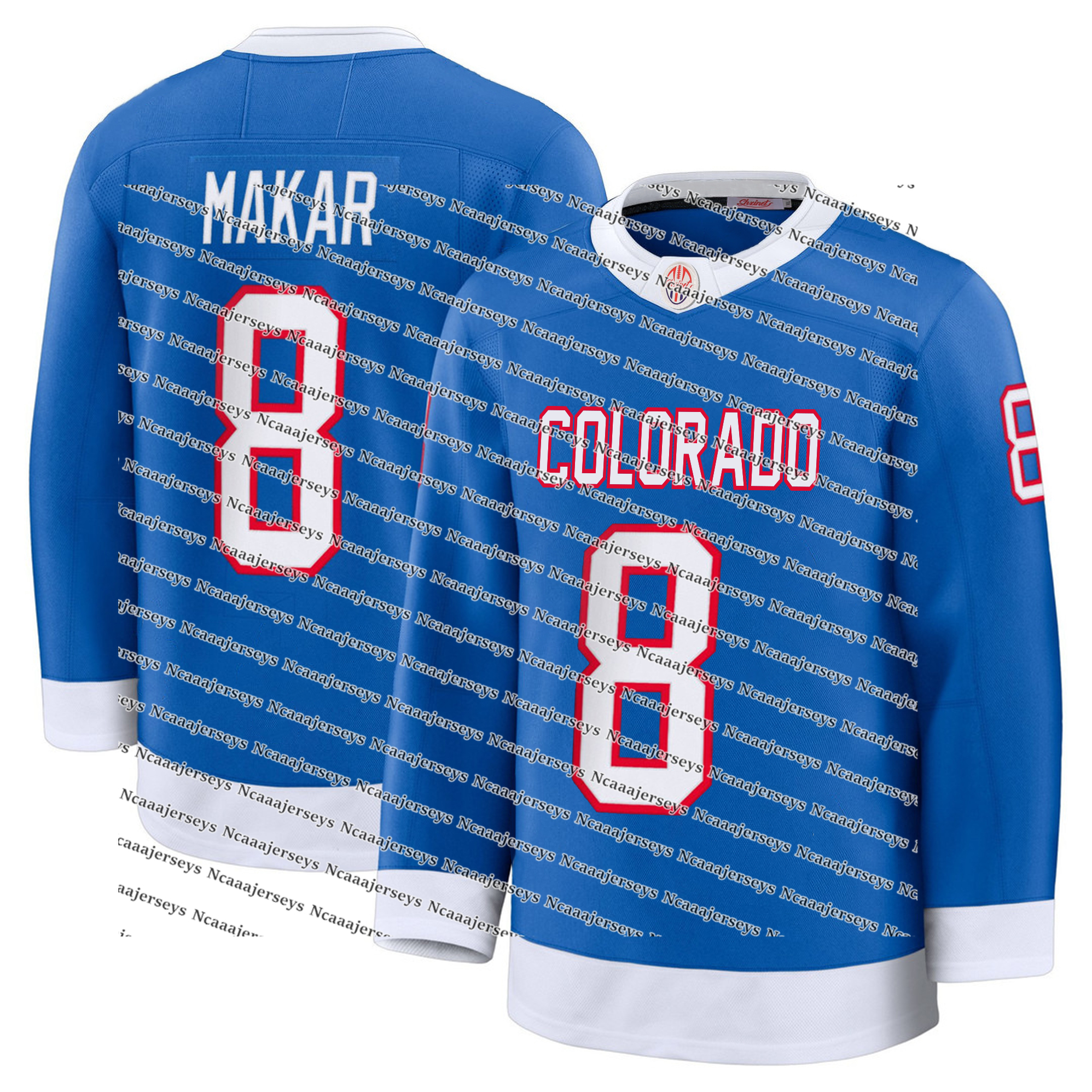 8 Cale Makar Embroidered Ice Hockey Jerseys Landeskog MacKINNON Rantanen Nichushkin Girard Custom Jersey any name any number Mens Womens Youth