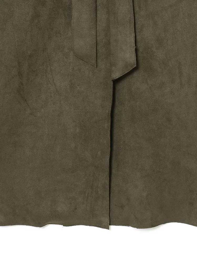 NLZGMSJ With Belt Women Loose Overcoat 2025 Winter Suede Warm Trench Coat Long Sleeve Mid Length Jacket Female Outerwear Y2KT251216