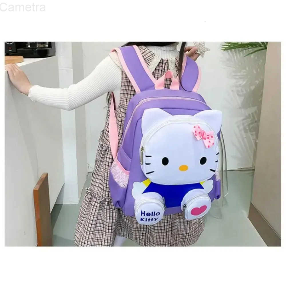 Sanrio Hello Kitty and Spiderman Double-shoulder Backpack Kawaii Cartoon Design pink School Bag for boy girl Travel Bag Gift H251216