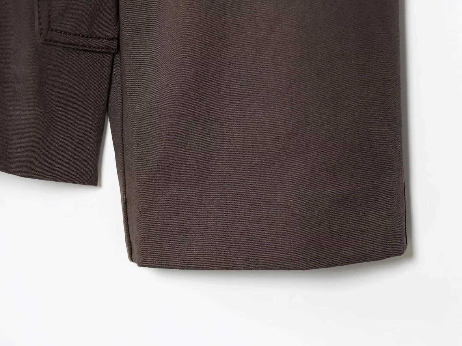 2025 autumn new womens double breasted flat collar temperament short windbreaker jacketT251216