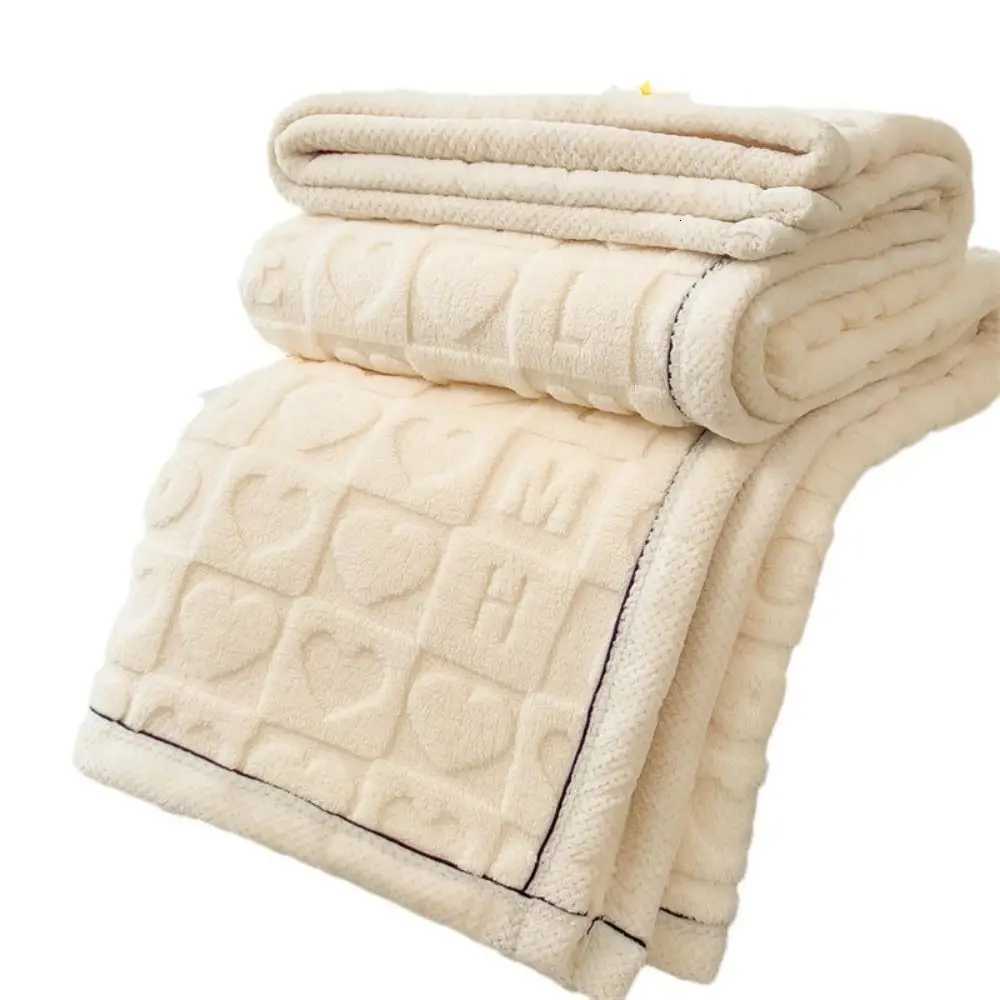 New Fleece Thick Lamb Blanket Double Sided Skin-Friendly Throw Blanket Warm Breathable Plush Striped Blankets Home Office H251216 - view 3