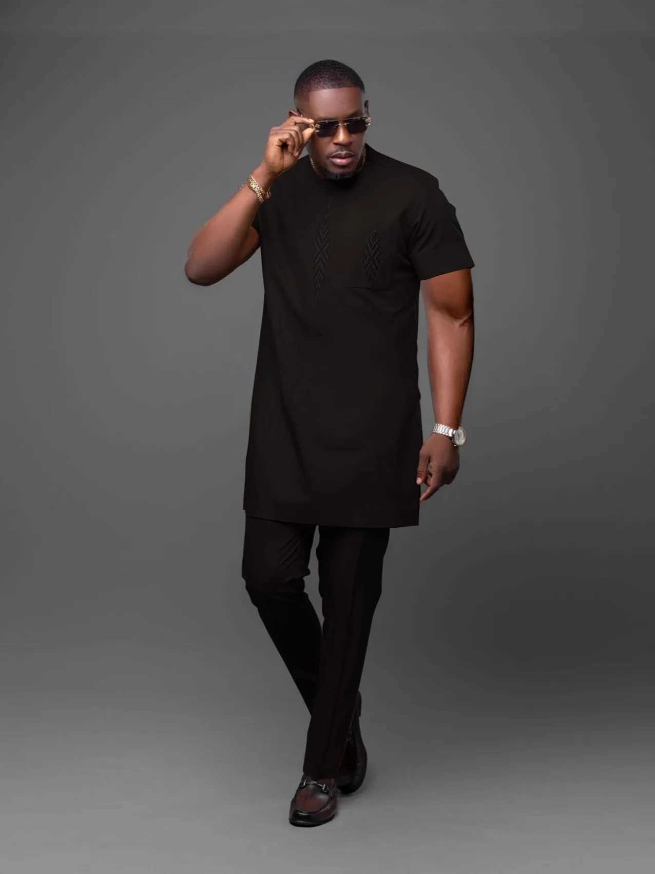 2 pieces kaftan outfits traditional office wear dress set fashion african dresses clothes for men dashiki africa clothing 2025 W251216