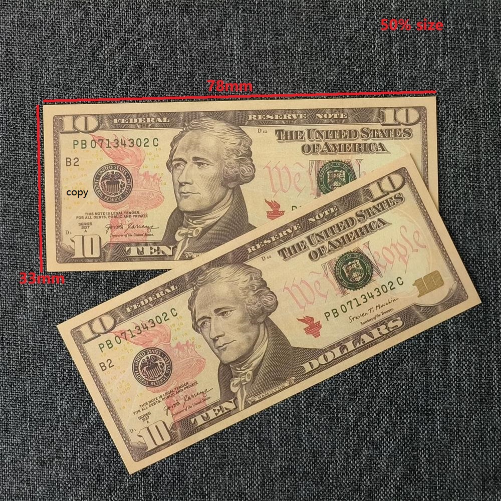 3A TOP Quality Paper Prop Money USA 5 10 20 50 100 Dollar Bills Movie Props play money USD for Party Decoration Diwali Thanksgiving 78*33mm 50% Size
