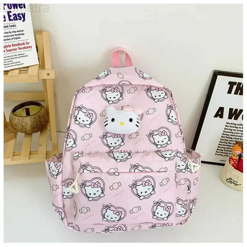 Sanrio Kuromi Hello Kittys Child Backpack New Child Bag Cute Cartoon Summer Large Capacity Student Storage School Bag H251216