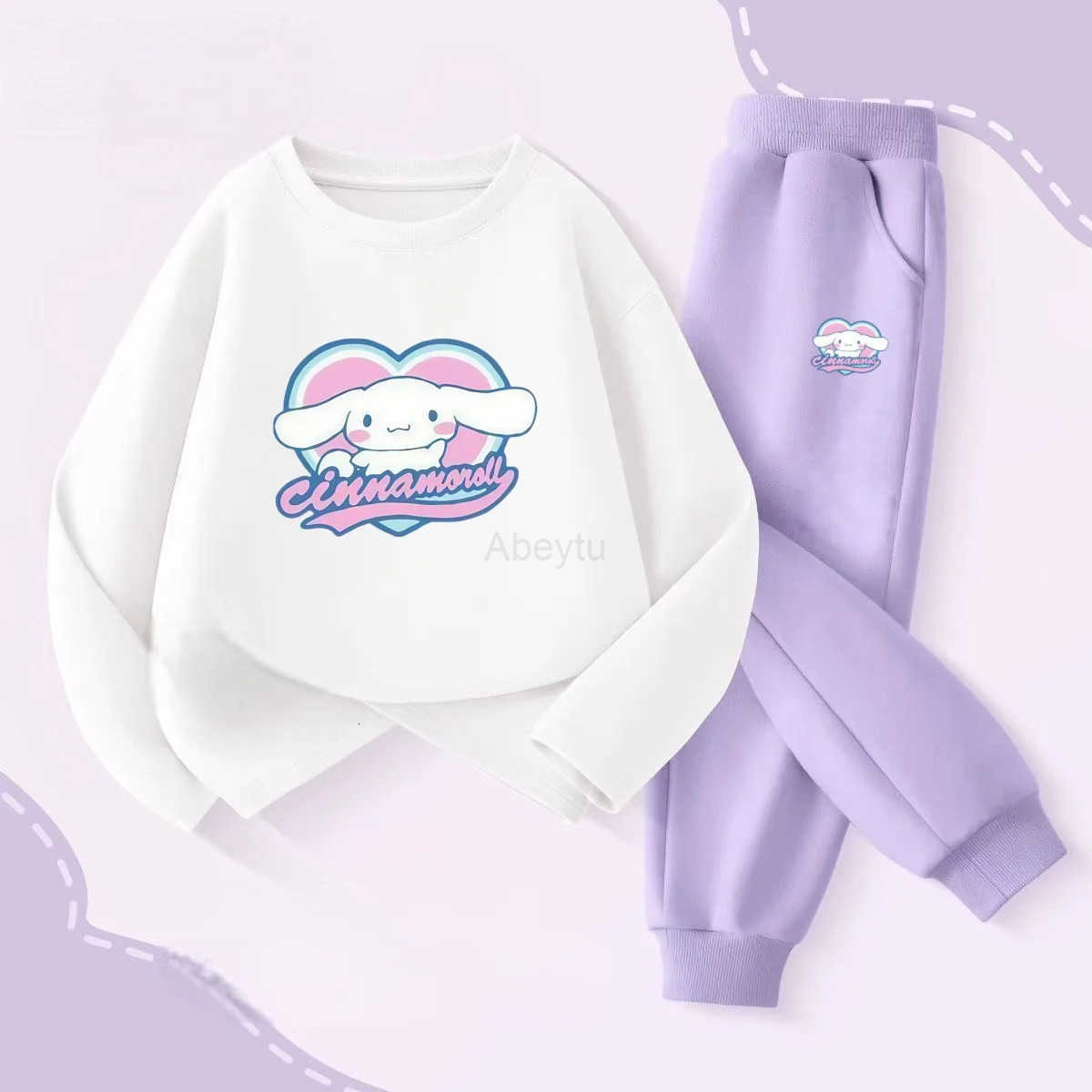 Sanrio Autumn Baby Girl Clothes Set Cartoon Printed Pullover Sweatshirts Top And Pants Bottom 2 Pieces Suit Kid Children Boy H251216112