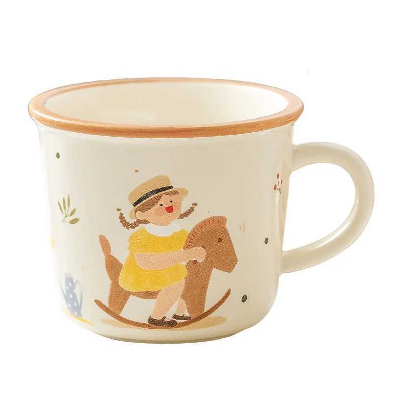 Creative Family g Ceramic Cup Household Breakfast Cup Ceramic Cup Household Tea Cup Breakfast Milk Coffee Cup H251215
