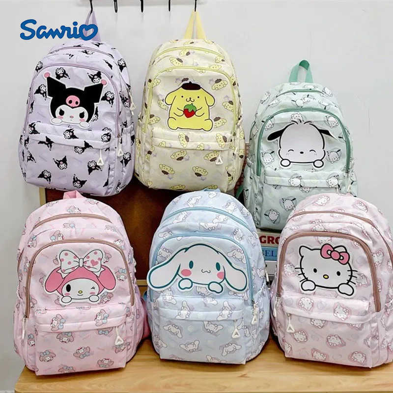 Sanrio Cartoon Large-Capacity Children Backpacks Cute Kids Boys Girls Schoolbag High Quality Shoulders Bag H251216