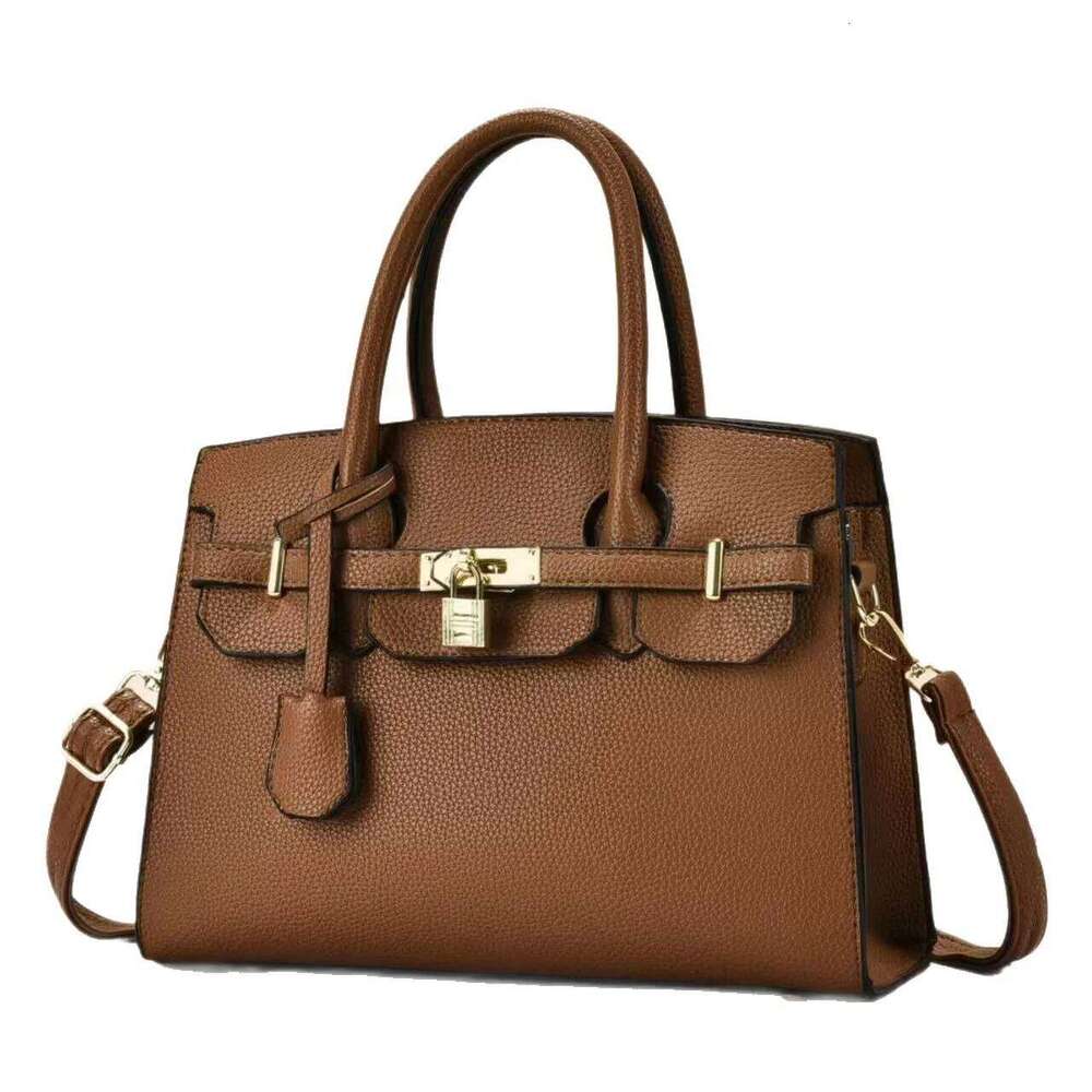 New Women's Lychee Pattern Crossbody Bag - Solid Color, Minimalist Design, Large Capacity, Luxury Vibe