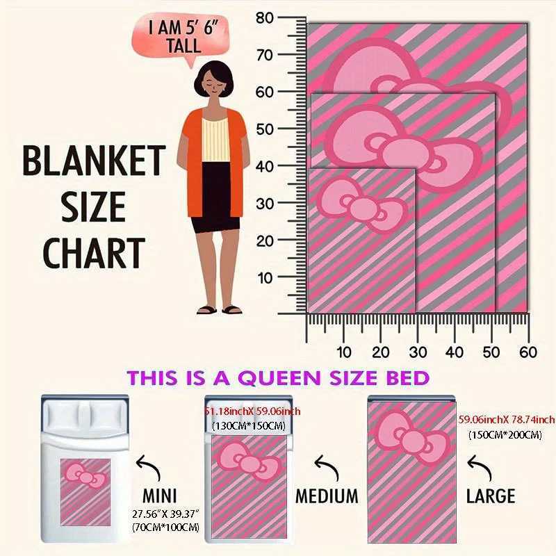 1pc multifunctional gift blanket soft warm blanket pattern printed flannel blanket sofa nap camping trip office bed suit H251216 - view 4