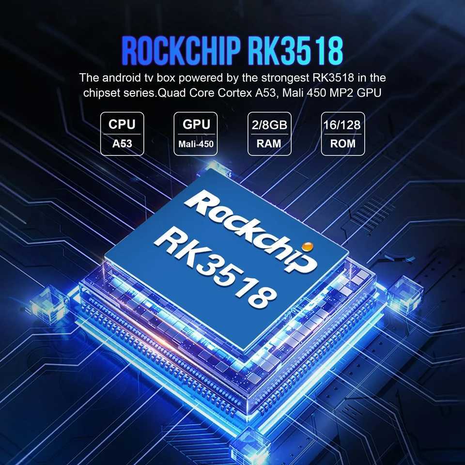 2025 T1 Ultra Android160 8K HD Smart TV Box Rockchip RK3518 8GB 128G Dual Wifi BT50 Set Top Box Media Player with Google Voice L251216