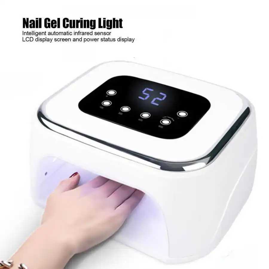 100240V 80W UV Nail Gel Curing Light 42 LED Light Chips Nail Art Gel Curing Light 4 Gears with Timer Auto Sensor Nail EquipmentT251216