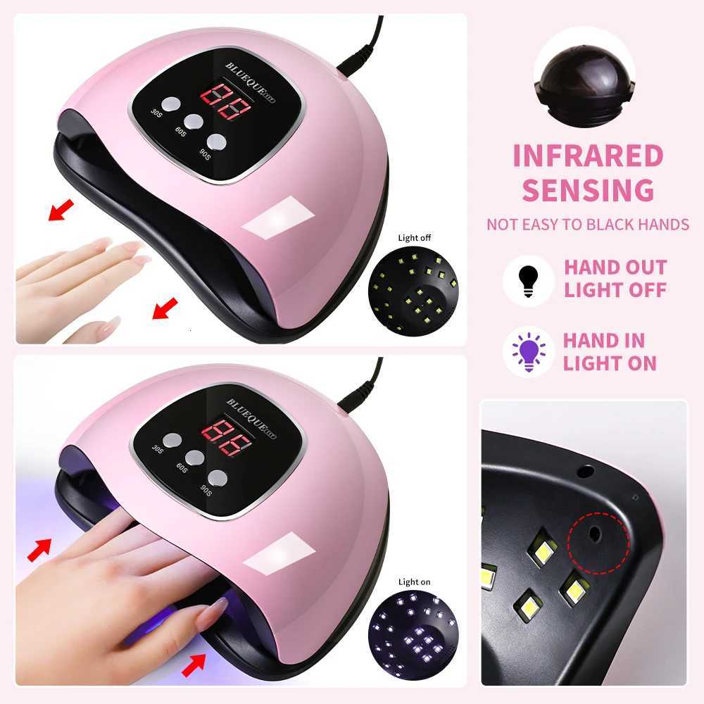 48W Nail Lamp Light Lamp Fast Drying LED Baking Lamp Nail Polish Glue Lamp UV Curing Lamp Non Blackhand Nail InstrumentT251216