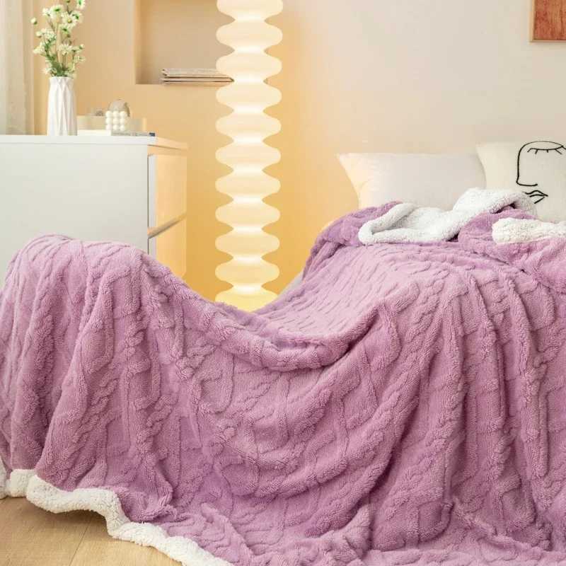 Flannel Double-sided Blanket Soft Warm Polyester 100 for Winter 100x150 150x200 200x230 H251216 - view 7