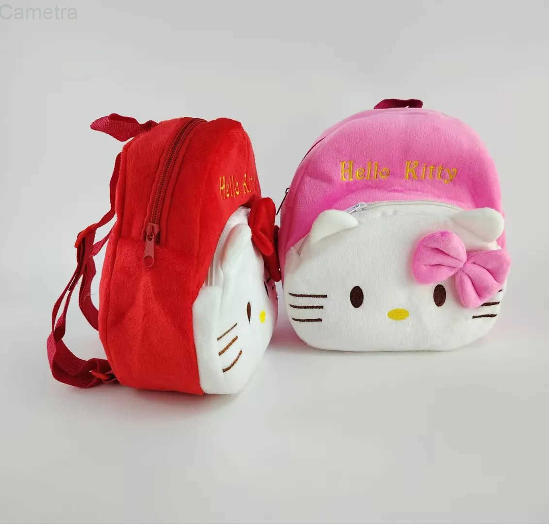 Sanrio Hello Kitty Plush Backpack Cartoon Anime Cute Backpack Kindergarten Schoolbag Baby Kawaii Backpack Cosplay Fashion Gifts H251216