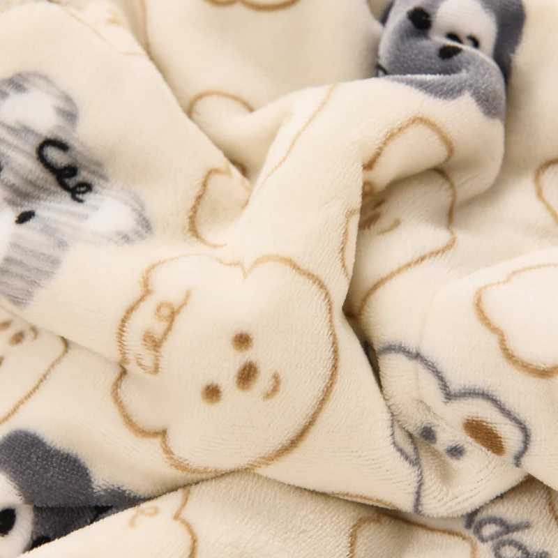 Thickened Warm Coral Fleece Winter Blanket for Bed Cartoon Bear Printed Double-layer Milk Velvet Blankets Double Plush Comforter H251216 - view 5