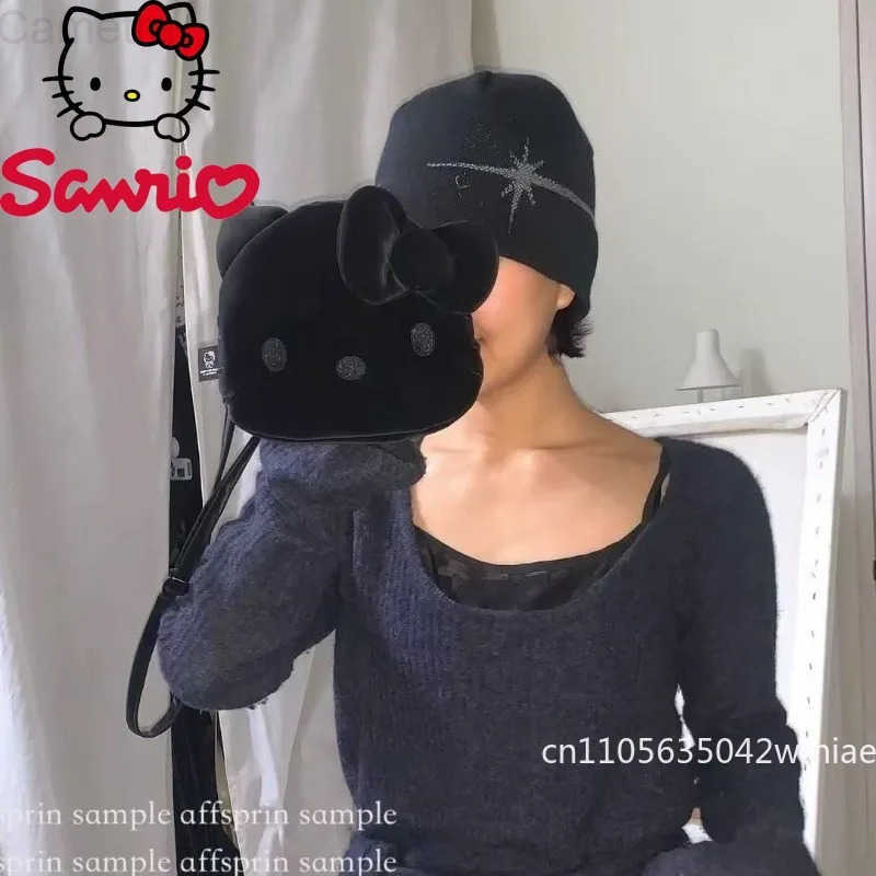 Sanrio Hello Kitty New Womens Crossbody Bag Fashion High Quality Womens Small Bag Black Versatile Large Capacity Womens Phone Bag H251216