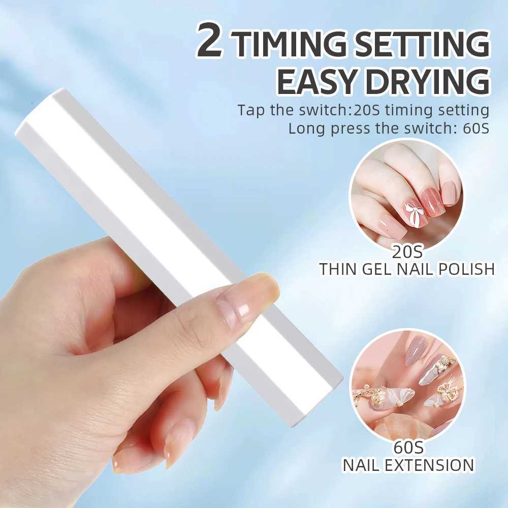 Handheld Portable Mini Nail Dryer Lamp UV LED Nail Light For Curing All Nail Gel USB Rechargeable Nail Art Tool Home Travel UseT251216