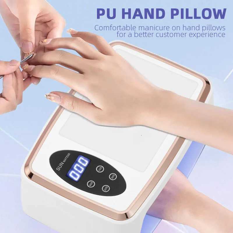 NEW 90LEDS UV LED Lamp For Nail Manicure 380W Professional Gel Polish Drying Lamps With Hand Pillow Wear High-power Nail DryerT251216