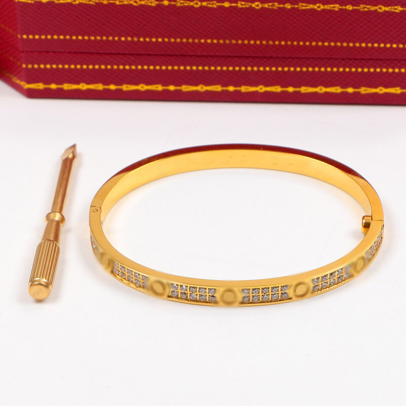 luxury diamond studded bracelet classic fashion designer jewelry women men exquisite shiny engagement wedding high quality gift box