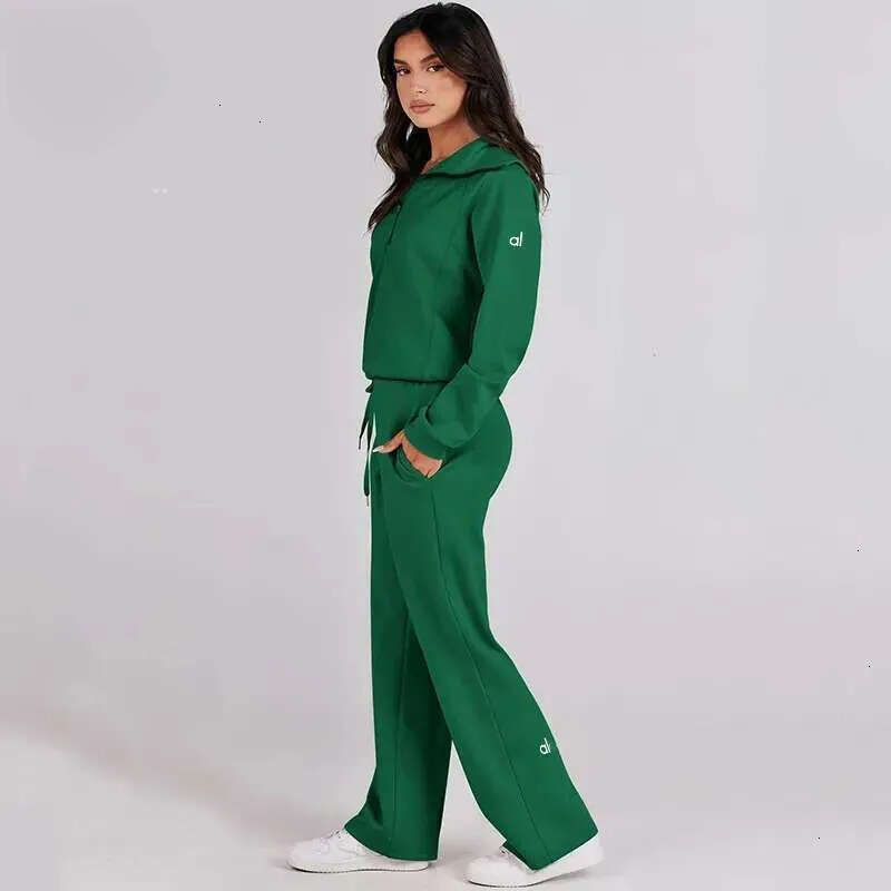 Spring Autumn Winter Alonessitys Designer Tracksuit Fashion Two Piece Alonessitys Women Casual Sporty Sweatsuit Full Sleeve Hoodie Sweatshirt Trousers 2Pcs Set