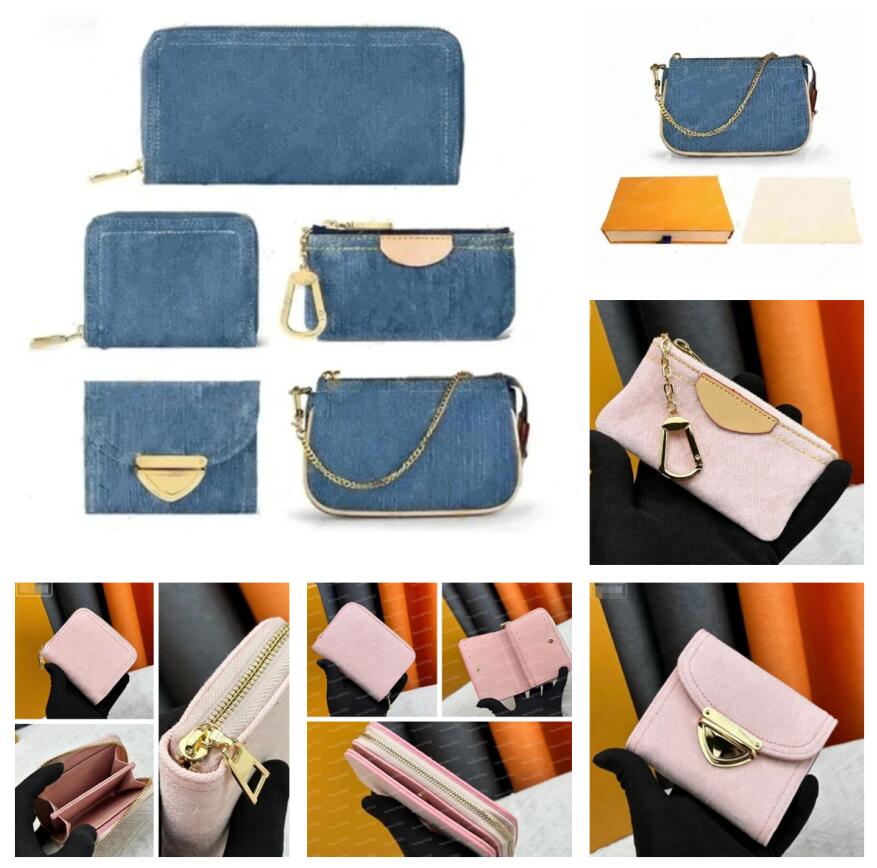 10A Luxurys Denim Wallet Designer Wallet Men's Women's Zipper Wallet Mini purse designer bag Card Holder Coin Wallets Key Holder Cards Holder Long Wallet short purses
