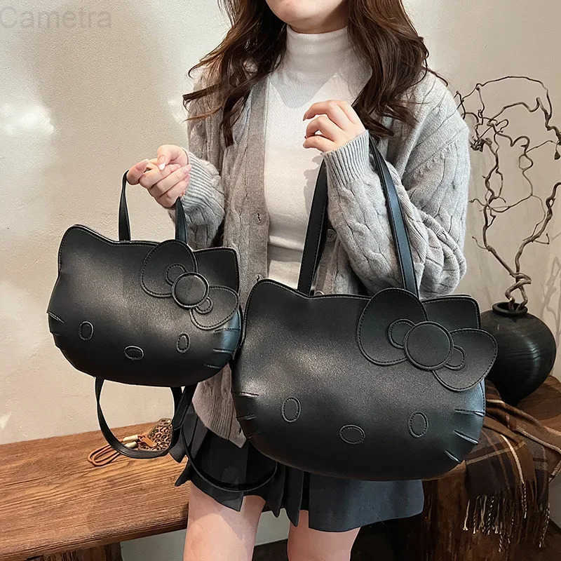 Sanrio Hellokittys Crossbody Bag Portable Tote Bag Girl Anime Figure Kawaii Cartoon One Shoulder Underarm Bag Storage Backpack H251216