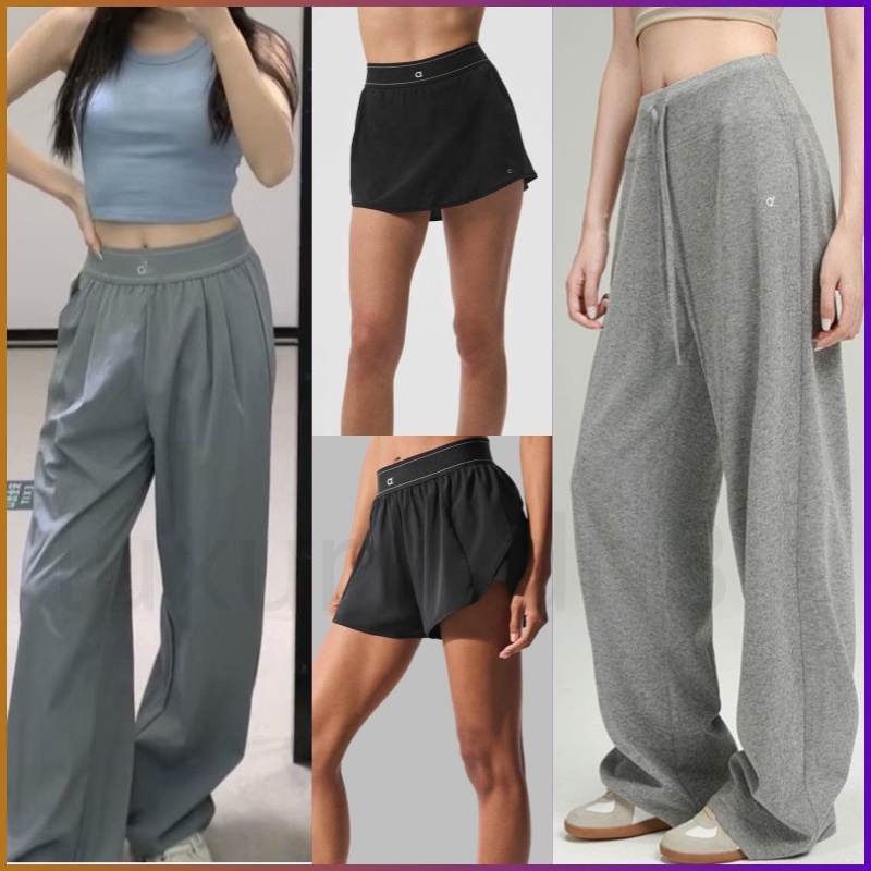 Alonstty Designer Yoga Sports Pants Womens High-Waist Full-length Dance Studio Trousers Straight-Leg Suit Up Trouser Jogger Wrinkle-resistant