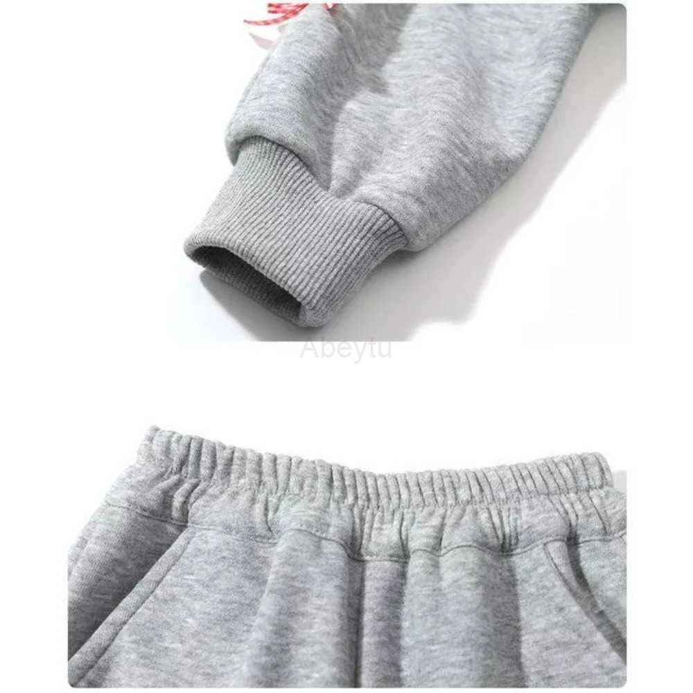 Sanrio Korean Version Fashionable Baby Girl Spring and Autumn New Suit Butterfly Knot Decoration Hoodie Wide Leg Pants Two-piece Set H251216