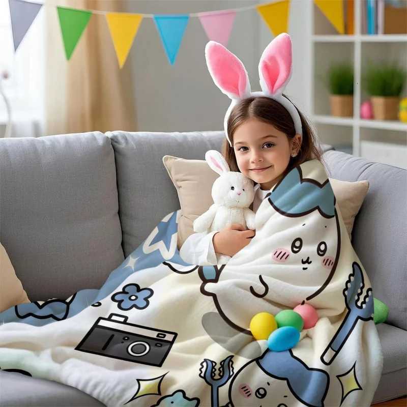 Cute Chiikawas Printed Blanket Soft Comfort Flannel Throw Multifunctional Leisure Blanket for Home Office Camping Travel Gift H251216 - view 4