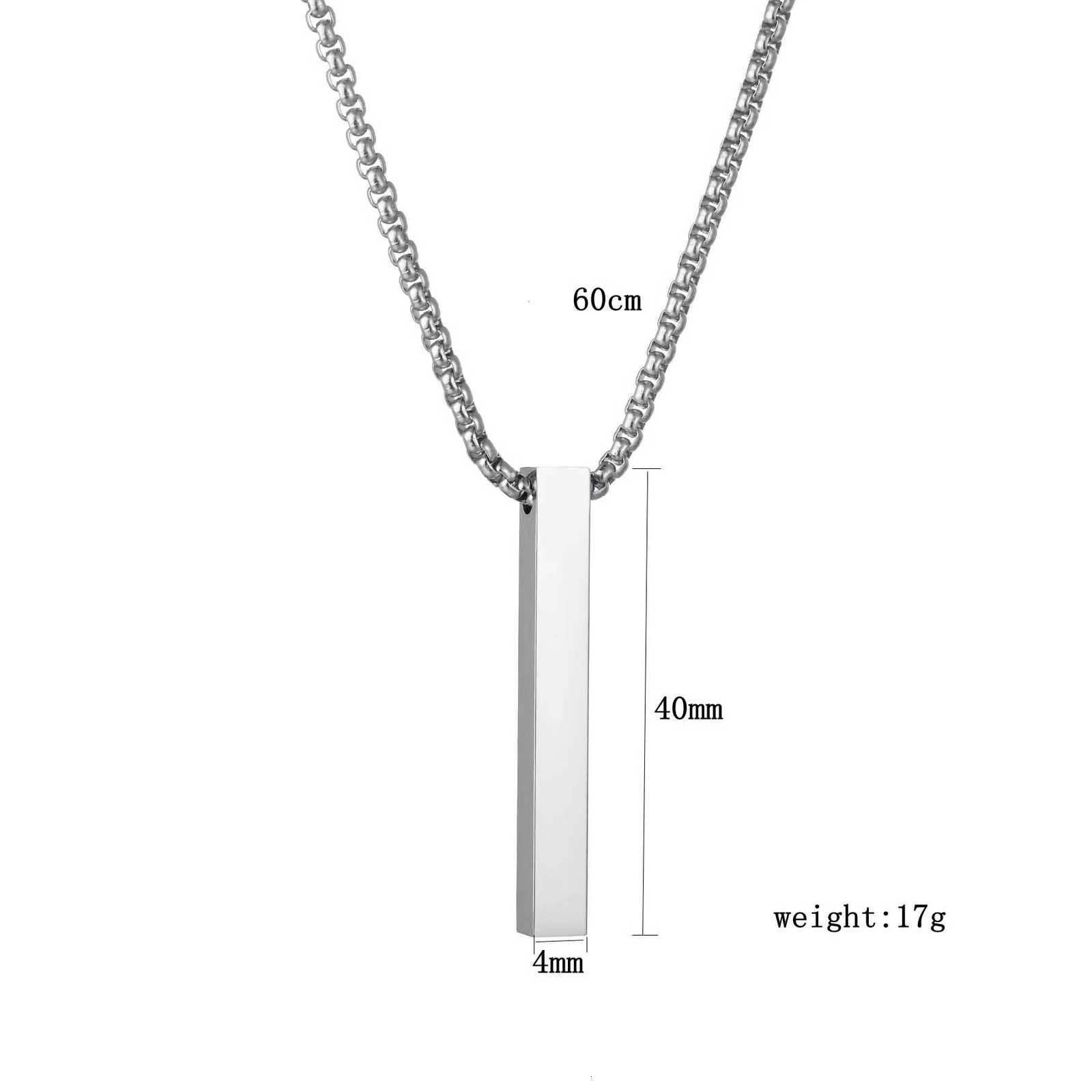 Fashion Long Pillar Shaped Pendant Necklace - Simple And Stylish Sleek Surface Design - Fashionable For Unisex M251216