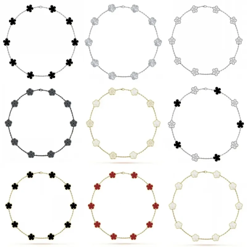 necklace designer for woman 10 flower four leaf clover necklace wedding luxury necklaces designer jewelry charm Valentine's Day gift