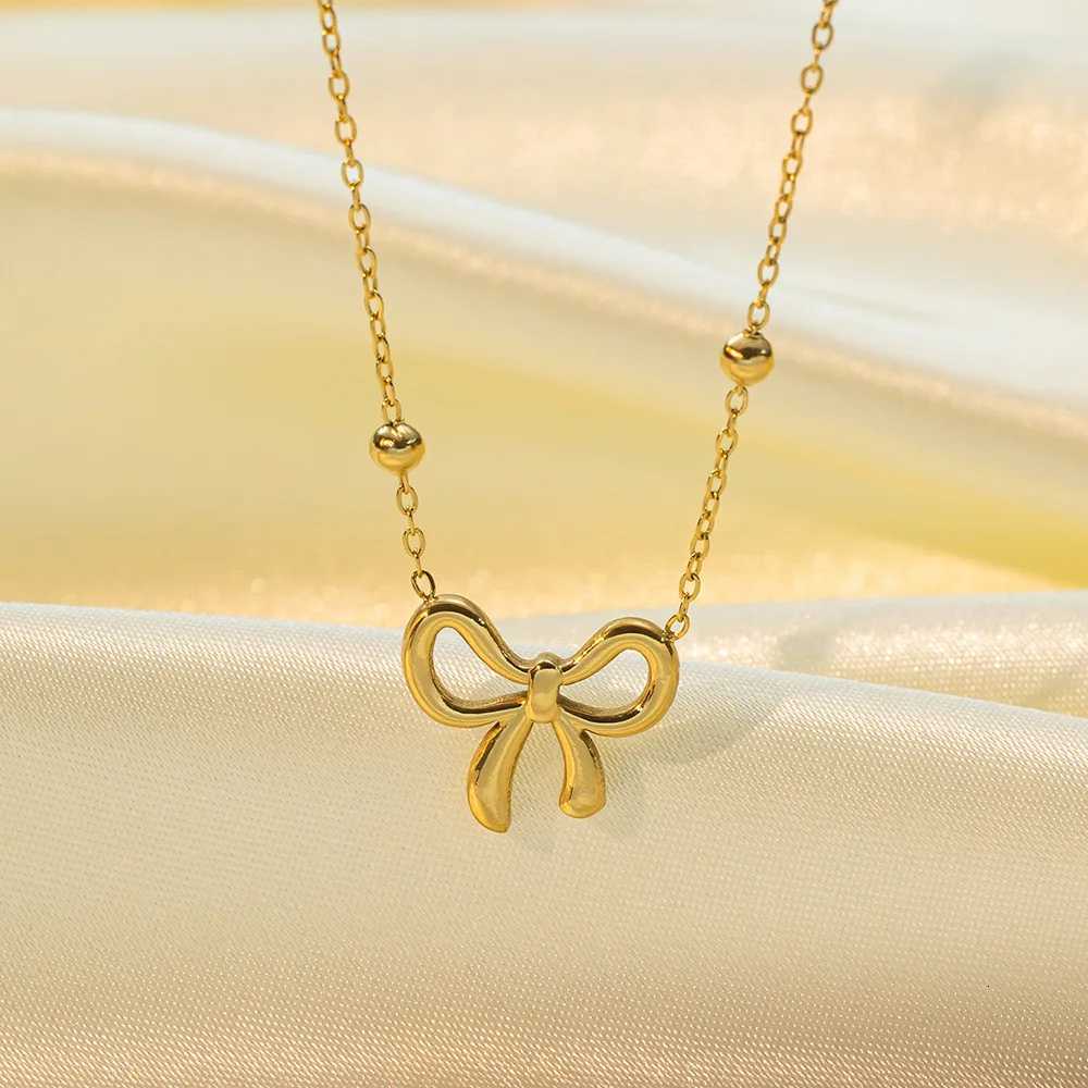 Gold Plated Stainless Steel Chain Butterfly Pendant Necklace Suitable For Women As Daily Wear Jewelry Accessory M251216
