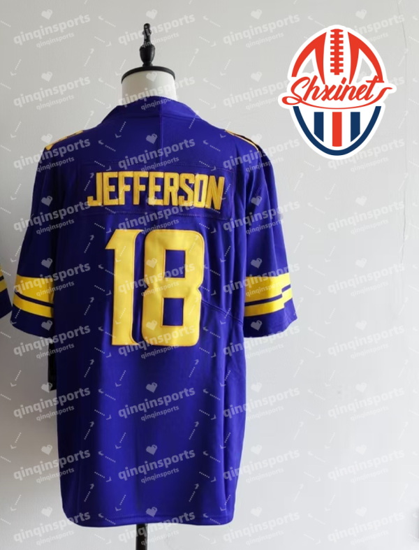 Justin Jefferson Purple Jersey ed Custom Football New No Brand/s Youth/Adult/women's jersey, Red